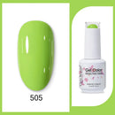 Clou Beaute 15ml Red Black White Green Neon Gel Nail Polish Base Top Coat Velvet Top 400 Colors Semi Permanent Gel Nail Varnish