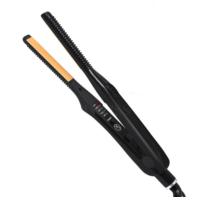 2 In 1 Hair Straightener Hair Curler Professional Ceramic Flat Iron For Short Hair Women And Men Beard Straightener