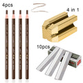 Eyebrow Pencil Microblading Supplies Set Waterproof Eyebrow Tattoo Tint Enhancers With Sharpener Brow 10Pcs Brow Trimmer Blade
