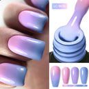LILYCUTE 7ml Thermal Gel Nail Polish 2/3 Layers Temperature Changing UV Gel Semi Permanent Soak Off UV Nail Art Gel Varnish
