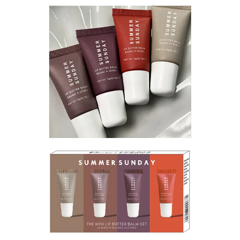 4pcs Summer Lip Glaze Set