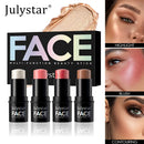 4-Pack CC Sticks Long-Lasting Highlighter Blush Contour Waterproof Makeup Sticks Ideal for Beginners Women Shiny Look Multifunct