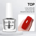 LILYCUTE 7ML Nail Base Top Polish Clear Bright Effect Semi-permanent Long Lasting Nail Art Varnish Fast Drying No Need Lamp
