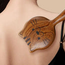 Sandalwood Massage Comb Cute Cat Shape Coarse Toothed Head Hair Therapy Massage Comb Guasha Scraping Body Massage Tool