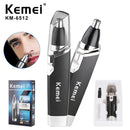 Kemei professional nose hair trimmer beard trimer mens eyebrow nose trimmer for nose and ear cleaner hair removal machine
