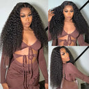 300% Density 13x6 Hd Transparent Deep Wave Lace Frontal Wig Brazilian Human Hair 13x4 Curly Lace Front Glueless Wigs For Women