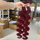 #99j Red Wine Dark Burgundy Body Wave Human Hair 1/2/3/4 Bundles 10-30 Inch 20A Brazilian Virgin Remy Human Hair Soft and Shiny