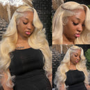 #613 Blonde Human Hair 1/3/4 Bundles Peruvian Body Wave Raw Hair Bundles 10 To 30 inch Human Hair Weft Can Be Dyed Raw Human Hai