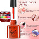 LILYCUTE 6Pcs/Set 7ML Brown Red Coffee Nail Gel DIY Nail Art Semi Permanent Soak Off UV Gel Design Nail Art Manicure Kit Varnish
