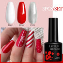LILYCUTE 3Pcs/Set 7ML Colorful Series Gel DIY Nail Art Semi Permanent UV Gel Polish Long Lasting Design Manicure Kit Supplies