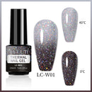 LILYCUTE 7ml Thermal Gel Nail Polish 2/3 Layers Temperature Changing UV Gel Semi Permanent Soak Off UV Nail Art Gel Varnish