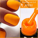 MEET ACROSS 7ml Orange Red Green Gel Nail Polish Laser Sparkly Soak Off Semi Permanent Nail Art UV Gel Varnish For Nails
