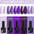 LILYCUTE 4/5Pcs/Set 7ML Nude Pink Gel Nail Polish and Translucent Jelly Nail Art Gel Semi Permanent Soak Off Design Manicure Set
