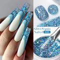 LILYCUTE 7ml Glitter Nail Gel Polish Shining Sparkling Semi Permanent Soak Off UV LED Gel Colorful Effect Gel Varnish DIY Nail