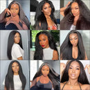 4x4 5x5 13x4 Closure With Bundles Peruvian Kinky Straight Human Hair Bundles With Frontal Invisible Melt Skin HD Lace 3 4 Bundle