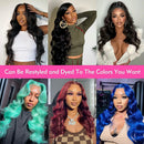 200% Real Density Body Wave ≥98% Human Hair Wig 13x6 HD Transparent Lace Front Wigs For Women 13x4 360 Pre Plucked Lace Frontal