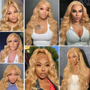 #27 Honey Brown Body Wave Bundles With Closure Colored Human Hair Bundles With Closure Brazilian Hair Weave 3/4 Bundles And Fron