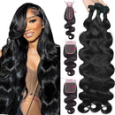 Body Wave Human Hair Bundles With A Closure 2x6 HD Lace Closure Human Hair Bundles With 4x4 Closure 5x5 Brazilian Bundle Deals
