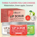 Hllozzi 50g lip scrub jojoba oil vitamin C hydrating moisturizing mild non-irritating watermelon, coconut, apple