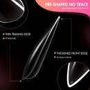 120 Pieces of Transparent Coffin/Almond/Fine High Heels/椭圆形/Square/Other Shape Style Boxed Nails, 12 Sizes Full Coverage Acrylic Pressure-Stick Nails, Suitable for Home DIY Manicure, Art and Manicure Salon Use or Gifts