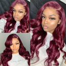 #99j Red Wine Dark Burgundy Body Wave Human Hair 1/2/3/4 Bundles 10-30 Inch 20A Brazilian Virgin Remy Human Hair Soft and Shiny