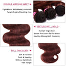 #33 Reddish Brown Colored Body Wave Human Hair 1/3/4 Bundle with Closure 15A Human Hair Weaving Weft Remy Human Hair Extensions