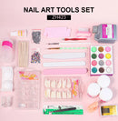 Nail Acrylic Powder and Liquid Monomer Nails Art Decoration For Manicure Set Kit Crystal Nail Glitter 3D Nail Tips Carving Tools