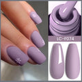 LILYCUTE Dark Grey Matte Color Series Gel Nail Polish Winter Long Lasting Full Coverage Manicure Soak Off Nails Art Gel Varnish