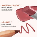 1set, 8 colors lip liner lipstick combo, long-lasting moisturizing, easy to apply, comes with a pencil sharpener, gift for women