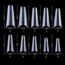 500pcs french Coffin Dancer Nail Tips Acrylic Nail Artificial Half False Flakes Nail Tips,10 Sizes with Clear Plastic Box for Na