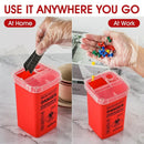 1L Plastic Waste Bin Collection Container Tattoo Needle Tip Accessories Medical Supplies Tattoo Waste Box Makeup Accessories