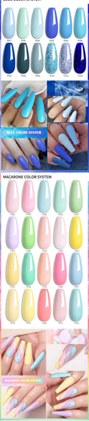 LILYCUTE 6Pcs/Set 7ML Brown Gel Nail Polish Winter Coffee Semi Permanent Soak Off UV Gel Design Nail Art Manicure Kit Varnish