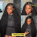 300 Density Human Hair Wigs 100% Transparent Curly Wigs 13x6 Hd Lace Frontal Wig Brazilian High Density Deep Wave Wigs 40 Inch