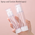 15-100ml Clear Refillable Vacuum Bottles Set Travel Portable Lotion/Spray Bottles Nail Liquid Dispenser Cosmetic Empty Container