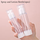 15-100ml Clear Refillable Vacuum Bottles Set Travel Portable Lotion/Spray Bottles Nail Liquid Dispenser Cosmetic Empty Container