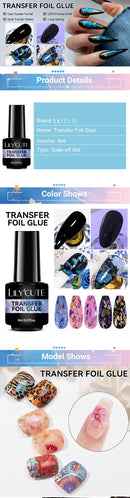 LILYCUTE 8ML Transfer Foil Glue For Starry Nails Semi-Permanant Varnish For Adhesive Sticker Nail Glue Soak Off UV LED Gel Nail