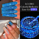 LILYCUTE 5ML Reflective Glitter Liner Gel Nail Polish French Colorful Laser Sparkling Painting Nail Art Semi Permanent UV Gel