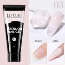 LILYCUTE 1Pc Quick Extension Gel Nail Nude Pink Glitter Building Acrylic Semi Permanent Soak Off UV LED Polish Nail Art Varnish