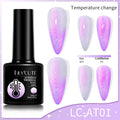 LILYCUTE 7ML Auroras Thermal Gel Nail Polish Purple Glitter Temperature Color Changing Semi Permanent Soak Off UV Nail Art Gel