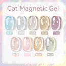 LILYCUTE 7ml Glass Cat Magnetic Nail Gel Polish Semi Permanent Soak Off UV Gel Crystal Varnis Nail Art Manicure