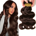 2# Dark Brown Human Hair Bundles Body Wave Human Hair Bundles Unprocessed Brazilian Virgin Hair Double Weft Weave for Women