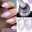 LILYCUTE 7ML 3 IN 1 Clear Jelly Quick Extension Nail Gel Semi Permanente Soak Off UV Long Lasting Construction Gel Varnish Nail