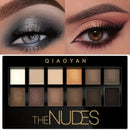 Professional 12 Colors Eyeshadow Palette Natural Shimmer Matte Nudes Cosmetic Eye Makeup for Makeup Artists