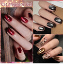 LILYCUTE 7ML Black Crystal Cat Magnetic Gel Sparkling Glitter Gel Nail Polish Semi Permanent Soak Off UV LED Gel Nails Art
