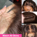 200 Density 30 38Inch Chocolate Brown Body Wave Human Hair Wigs Brazilian 13x6 HD Lace Frontal Wigs