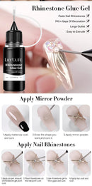 LILYCUTE 10ML Rhinestones Glue Line Gel Nail Polish Multifunction NO Wipe Super Strong Adhesive Nail Gem Glue For Nail Art
