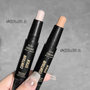 Dual-Ended Contour & Highlighter Stick - Matte Finish, Long-Lasting, Waterproof for Medium Skin Tones, for Return School
