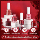 LILYCUTE 7ml Red Glass Bottle Water-Based Peel Off Nail Polish Quick Drying No Need of Lamp Glitter Nail Art Varnish