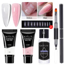 LILYCUTE 5Pcs/Set 10ml Quick Extension Nail Gel Kit Colorful Nail Gel Semi Permanent Soak Off UV Varnish Nail Art Manicure Set