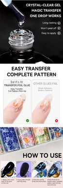 LILYCUTE 8ML Transfer Foil Glue For Starry Nails Semi-Permanant Varnish For Adhesive Sticker Nail Glue Soak Off UV LED Gel Nail